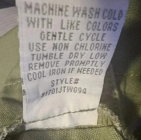 Los Angeles Sixty Six Green Utility High Waisted Cargo Pants W Pockets Sz 5 - Picture 11 of 11